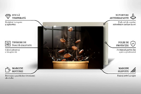 Glas Ceranfeldabdeckung Heiße Kaffeebohnen