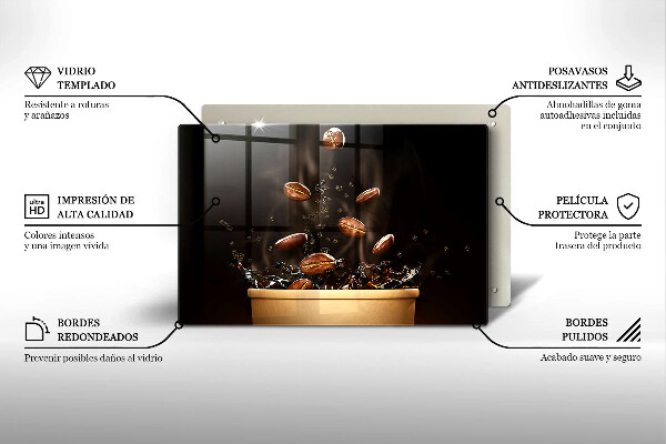 Glas Ceranfeldabdeckung Heiße Kaffeebohnen