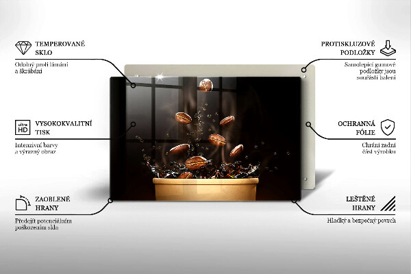 Glas Ceranfeldabdeckung Heiße Kaffeebohnen