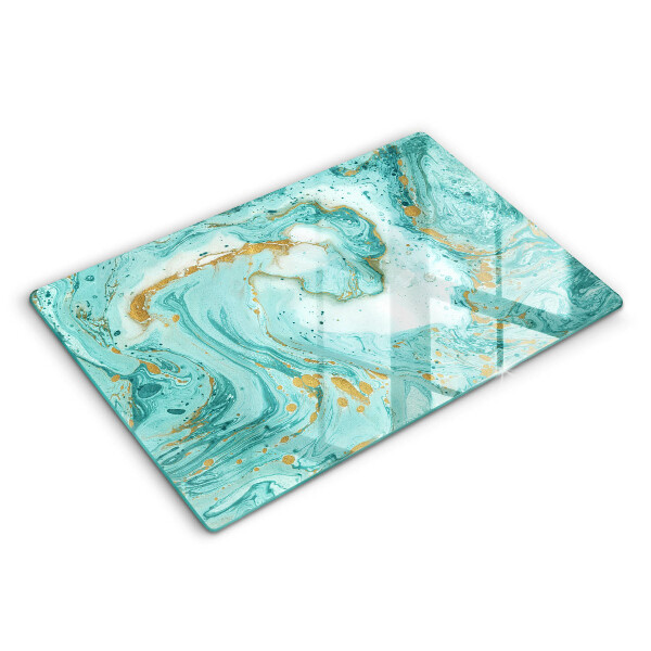 Glas Ceranfeldabdeckung Blaue Abstraktion