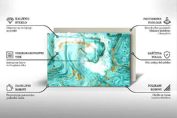 Glas Ceranfeldabdeckung Blaue Abstraktion