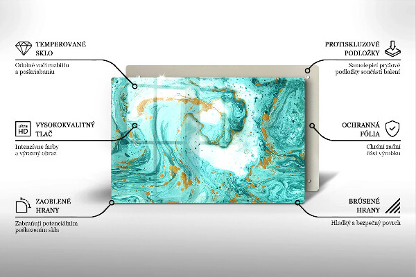 Glas Ceranfeldabdeckung Blaue Abstraktion