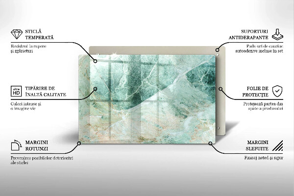 Glas Herdabdeckplatte Steinstruktur