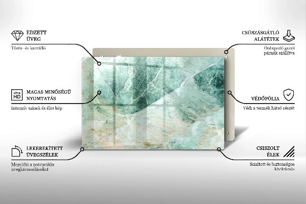 Glas Herdabdeckplatte Steinstruktur