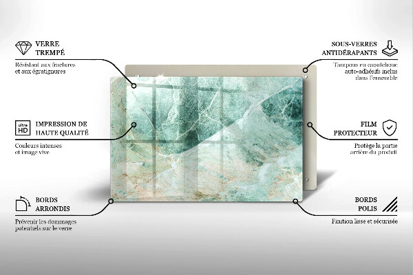 Glas Herdabdeckplatte Steinstruktur