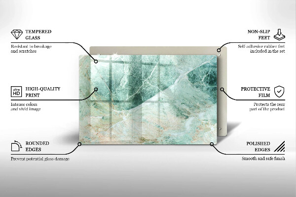 Glas Herdabdeckplatte Steinstruktur