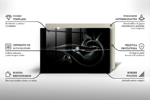 Glas Herdabdeckplatte Moderne Abstraktion