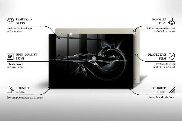 Glas Herdabdeckplatte Moderne Abstraktion