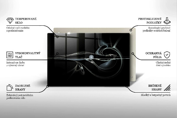 Glas Herdabdeckplatte Moderne Abstraktion