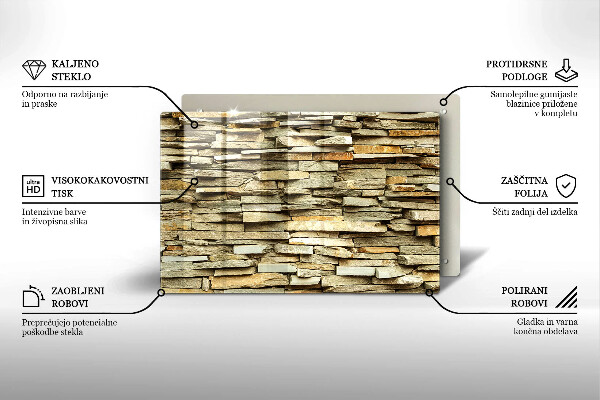 Glas Herdabdeckplatte Dekorative Steine