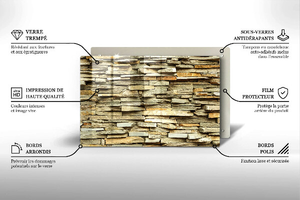 Glas Herdabdeckplatte Dekorative Steine