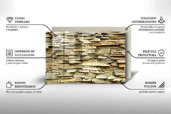 Glas Herdabdeckplatte Dekorative Steine