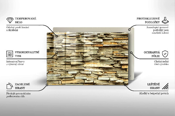 Glas Herdabdeckplatte Dekorative Steine