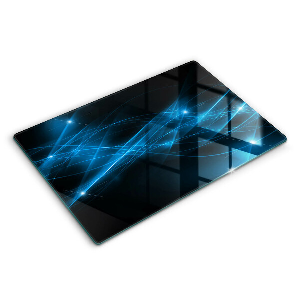 Glas Herdabdeckplatte Abstrakter blauer Rauch