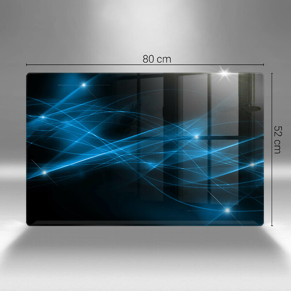 Glas Herdabdeckplatte Abstrakter blauer Rauch