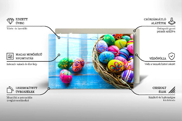 Glas Ceranfeldabdeckung Ostereier Ostereier