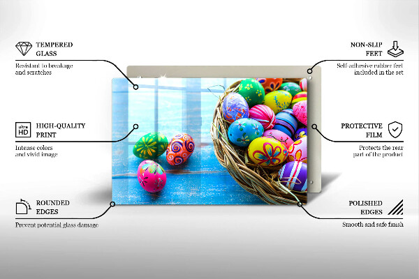 Glas Ceranfeldabdeckung Ostereier Ostereier