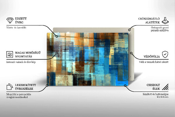 Glas Ceranfeldabdeckung Gemalter Hintergrund