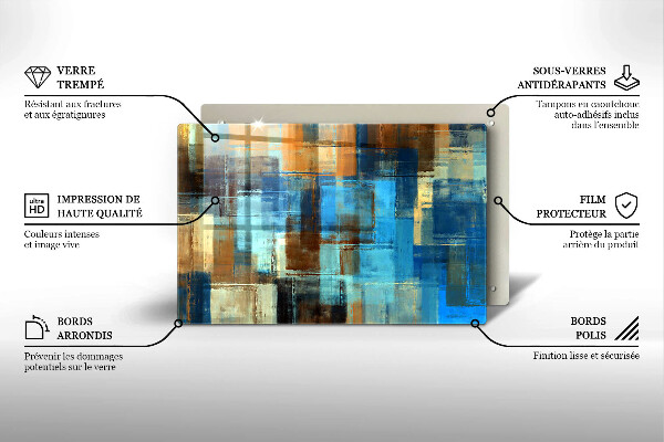 Glas Ceranfeldabdeckung Gemalter Hintergrund