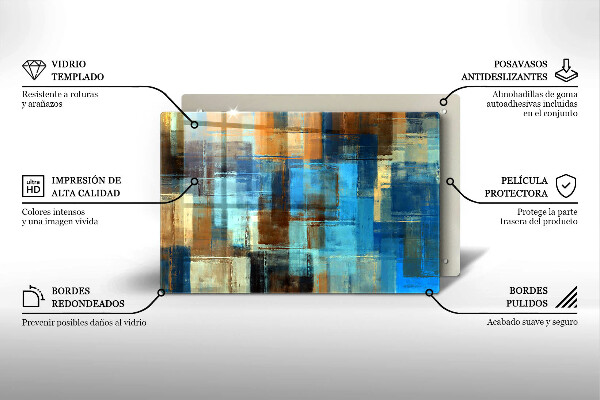 Glas Ceranfeldabdeckung Gemalter Hintergrund