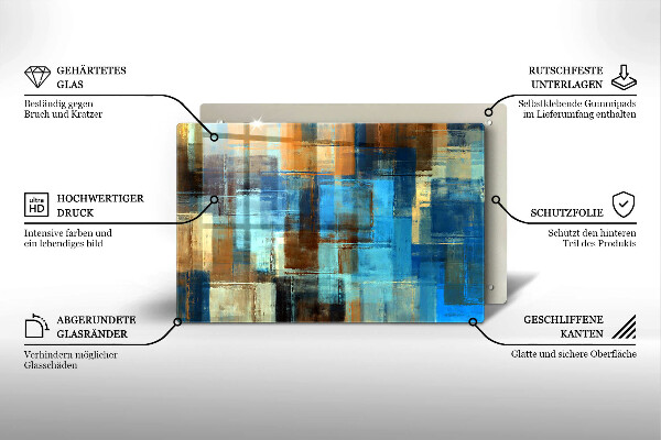 Glas Ceranfeldabdeckung Gemalter Hintergrund