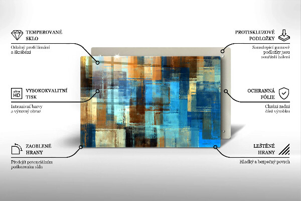 Glas Ceranfeldabdeckung Gemalter Hintergrund