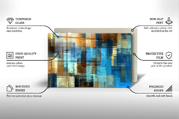 Glas Ceranfeldabdeckung Gemalter Hintergrund