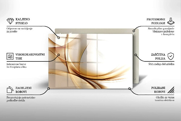 Glas Herdabdeckplatte Abstrakte Formen