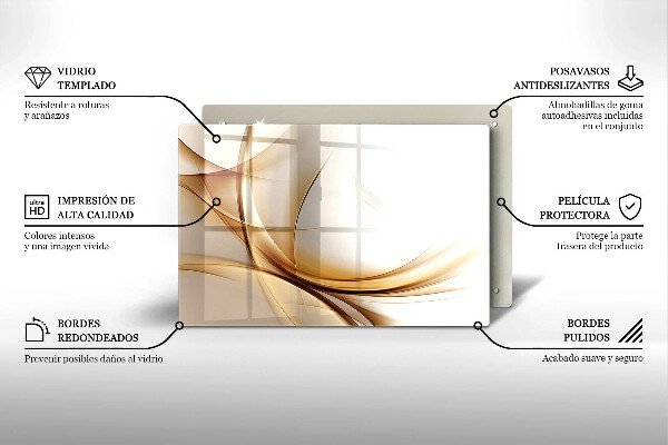 Glas Herdabdeckplatte Abstrakte Formen