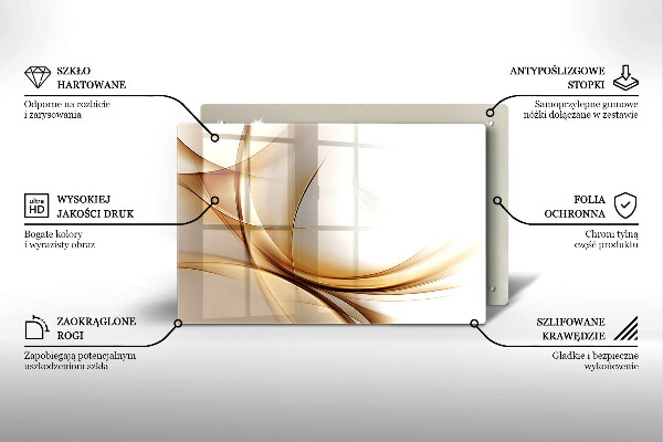 Glas Herdabdeckplatte Abstrakte Formen