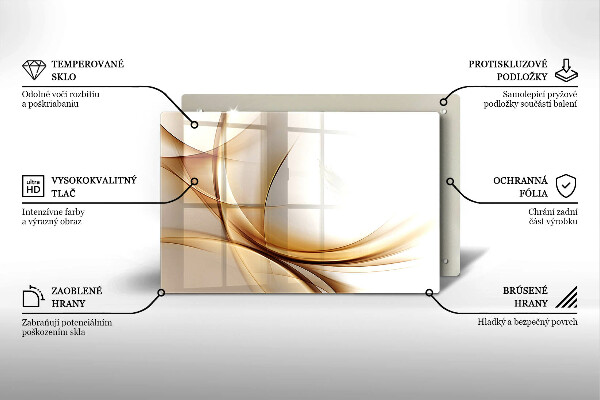 Glas Herdabdeckplatte Abstrakte Formen
