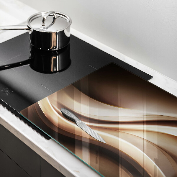 Glas Herdabdeckplatte Abstraktion sanfte Linien