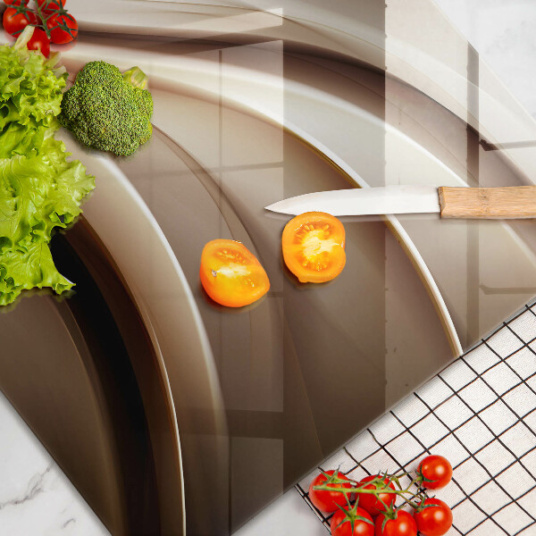 Glas Herdabdeckplatte Abstraktion sanfte Linien