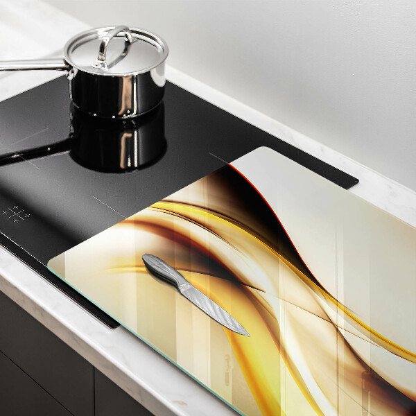 Glas Herdabdeckplatte Abstrakte Rauchlinien