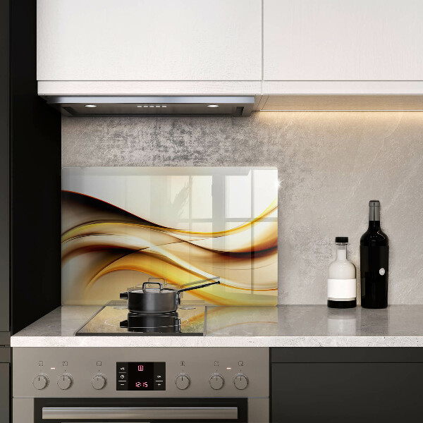 Glas Herdabdeckplatte Abstrakte Rauchlinien
