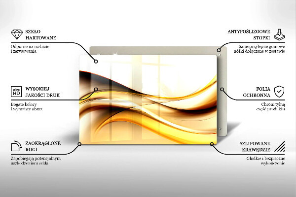 Glas Herdabdeckplatte Abstrakte Rauchlinien