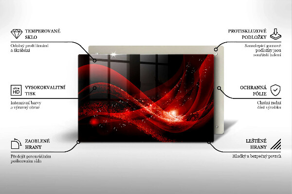 Glas Herdabdeckplatte Moderne Abstraktion
