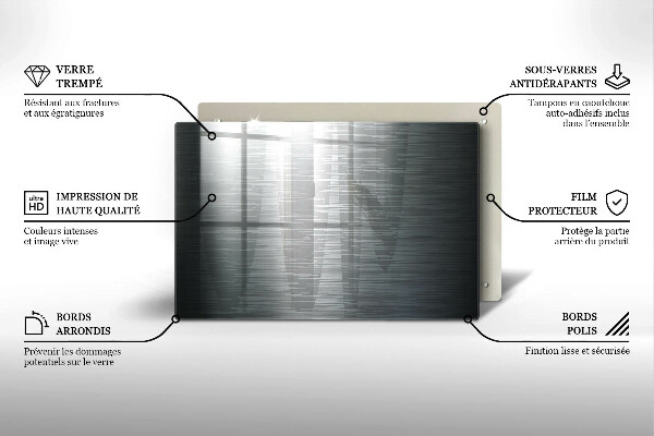 Glas Herdabdeckplatte Metallstruktur