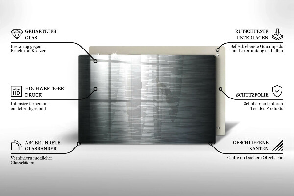 Glas Herdabdeckplatte Metallstruktur