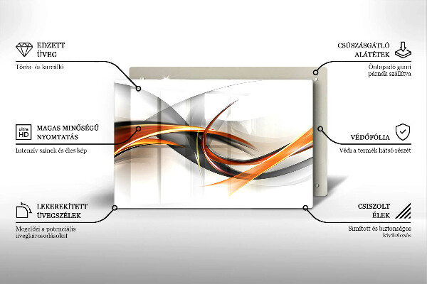 Glas Herdabdeckplatte Moderne Formen