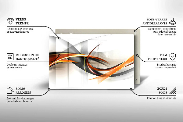 Glas Herdabdeckplatte Moderne Formen