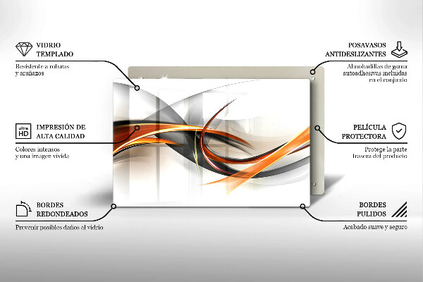 Glas Herdabdeckplatte Moderne Formen