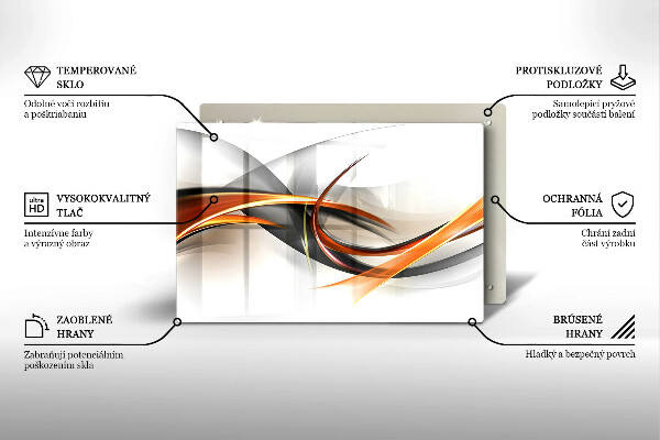 Glas Herdabdeckplatte Moderne Formen