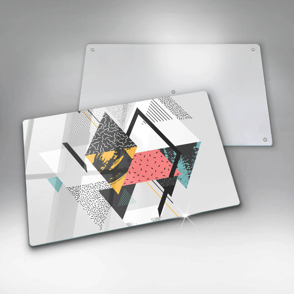 Glas Herdabdeckplatte Abstrakte Dreiecke