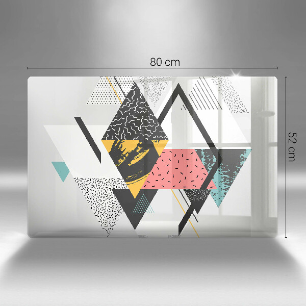 Glas Herdabdeckplatte Abstrakte Dreiecke