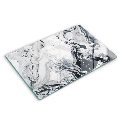 Glas Herdabdeckplatte Tintenabstraktion