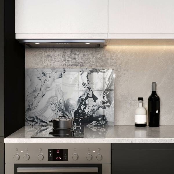 Glas Herdabdeckplatte Tintenabstraktion