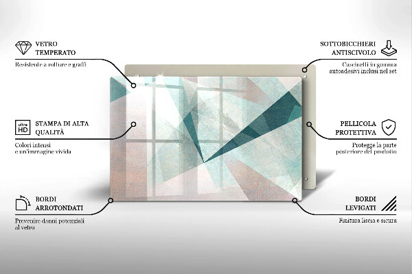 Glas Herdabdeckplatte Scharfe Abstraktion