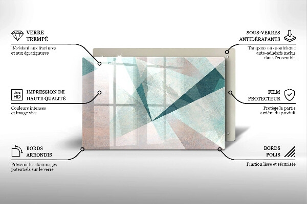 Glas Herdabdeckplatte Scharfe Abstraktion