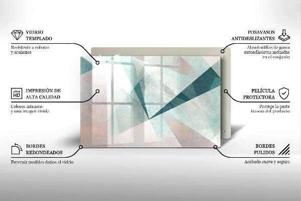 Glas Herdabdeckplatte Scharfe Abstraktion